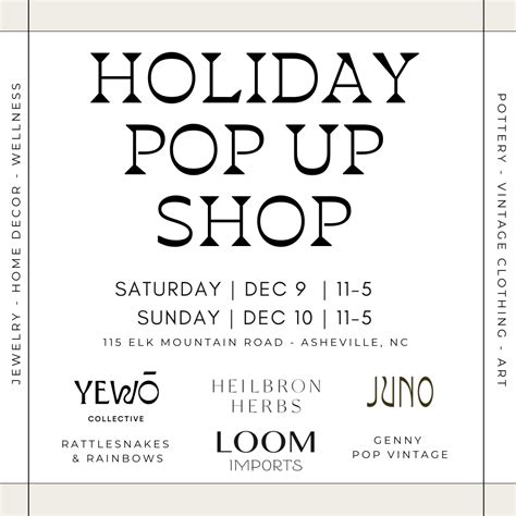 2023 Holiday Pop Up Shop with LOOM Imports + Friends