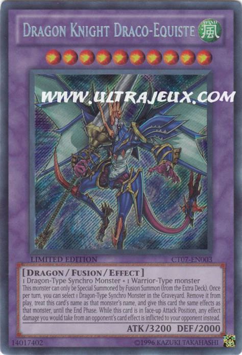 Dragon Knight Draco Equiste Ct En Carte Yu Gi Oh Cartes L