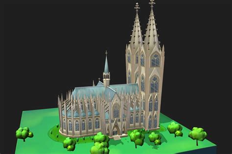 World Architecture Cologne Cathedral D Model Obj Fbx Ma Max