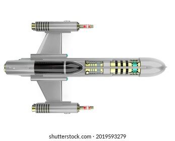 Spaceship Top View White Background 3d Stock Illustration 2079735337 | Shutterstock