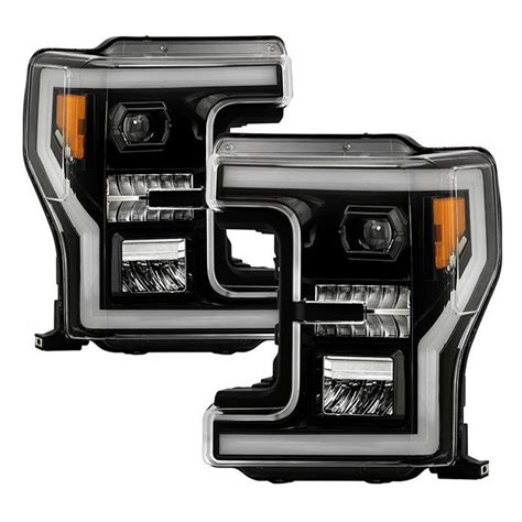 Spyder Pro Jh Ff Fled Bk Black Drl Bar Projector Led Headlights