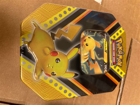 Pokemon V Powers Tin Pikachu Eevee Eternatus New Sealed Ebay