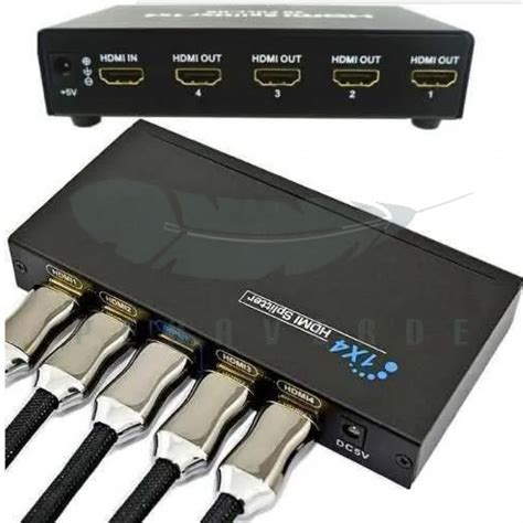 Splitter Distribuidor Hdmi 1x4 Divisor Full Hd 1 4 3d Tomate MTV 114