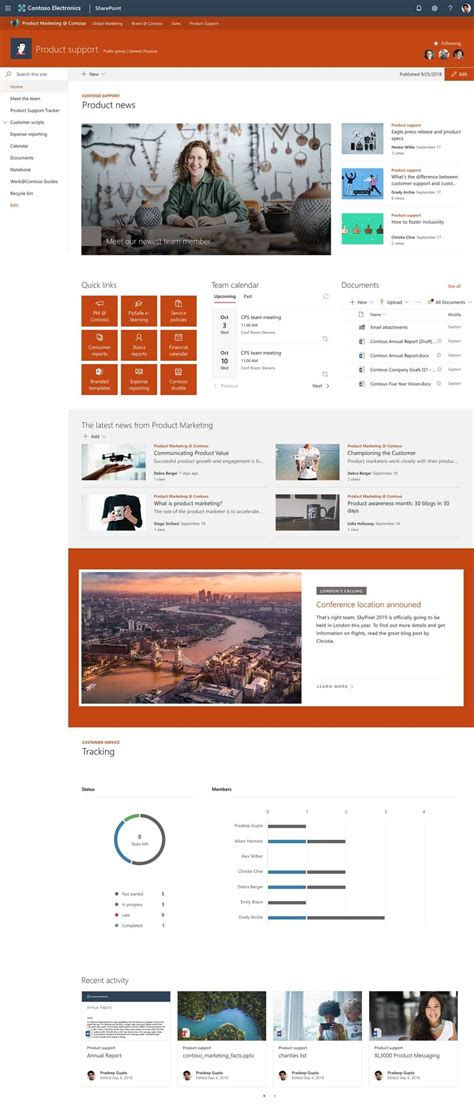 Great Examples Of Modern Sharepoint Intranet Microsoft Atwork