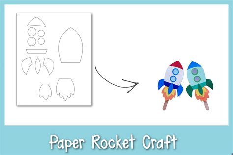 Easy & Fun Paper Rocket Craft [Free Template] - Frosting and Glue- Easy ...