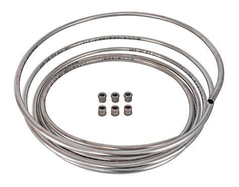 JEGS 63036 Zinc Fuel And Transmission Cooler Tubing Kit 3 8 In X 25