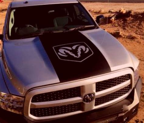 Dodge Ram Hemi Logo Hood Vinyl Decal Racing Stripe Mopar