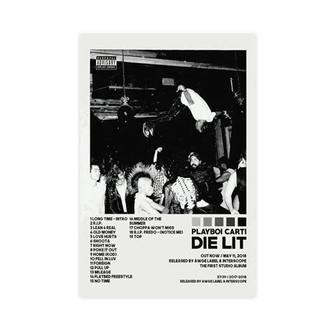 Playboi Carti Die Lit Album Canvas Music Album Cover Poster sold by Shayla Operation | SKU ...