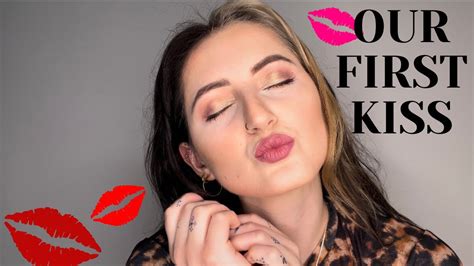 ASMR OUR FIRST KISS Peck Making Out Tongue Girlfriend First Kiss