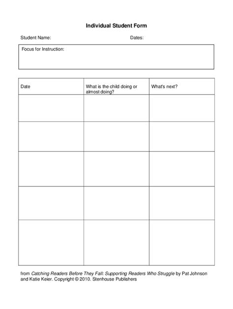 fillable  individual student form fax email print pdffiller