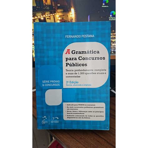 LIVRO A GRAMÁTICA PARA CONCURSOS PÚBLICOS 2º ED FERNANDO PESTANA