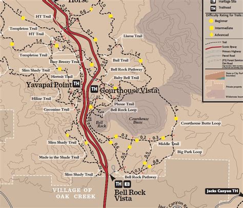 Sedona Bell Rock Trail Map