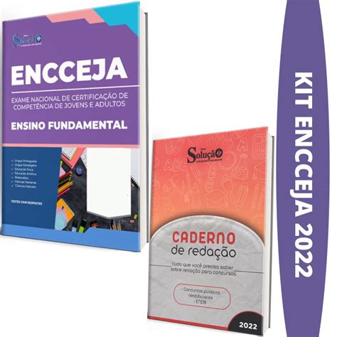 Kit Apostila Vestibular Ensino Fundamental ENCCEJA Redação Solução