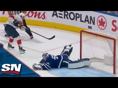 Maple Leafs Ilya Samsonov Lifts Pad Last Second To Make Huge Save On