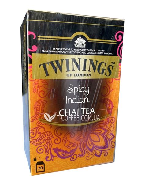 Чай TWININGS Spicy Indian Chai Tea Індійський Чай зі Спеціями 20 х 2 г ...