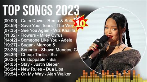 Top Songs 2023 Miley Cyrus Ed Sheeran ZAYN Charlie Puth Bruno