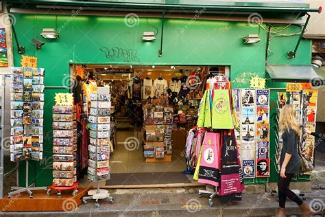 Souvenir Boutique In Montmartre Editorial Stock Image Image Of Street