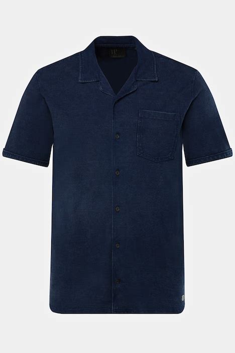 Chemise en maille piquée à manches courtes et col cubain Coupe Cuba