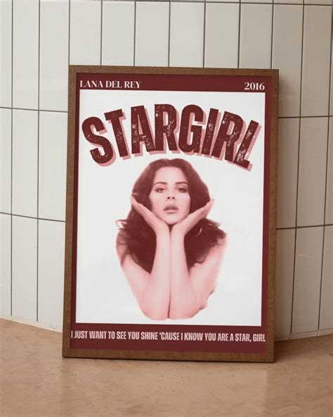 Lana Del Rey Stargirl Poster Digital Print Lana Del Rey Wall Art Retro Prints Vintage Wall