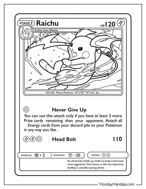 Raichu Coloring Pages Free Pdf Printables