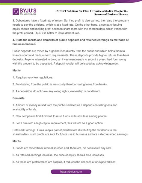 Sources Of Business Finance Class 11 Notes 1