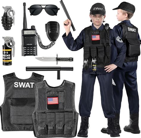 Luucio Swat Police Officer Costume For Kids Police Costume