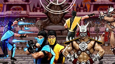 Mugen Mortal Kombat Sub Zero Scorpion Vs Shao Kahn YouTube