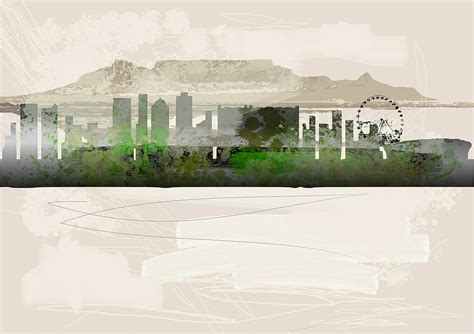 Cape Town Skyline Digital Art by ImPrintable | Pixels