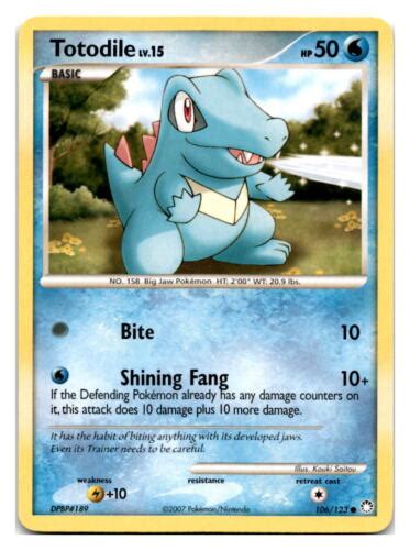 Totodile 106 123 Mysterious Treasures Pokemon Tcg EBay