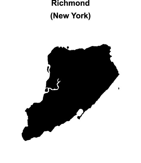 Richmond County, New York blank outline map 46856239 Vector Art at Vecteezy