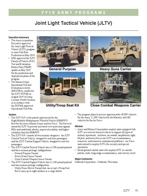 2019 JLTV | PDF | Vehicles | Military Science