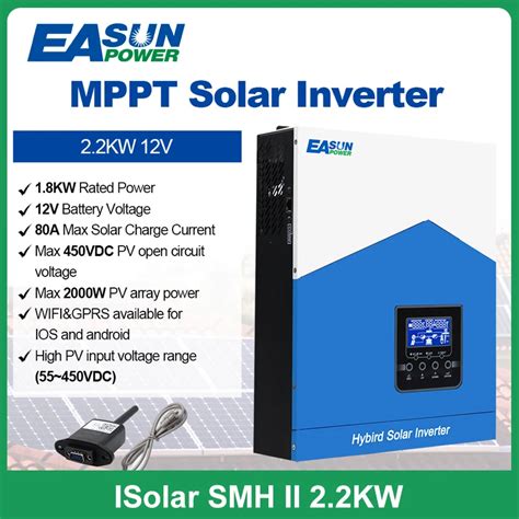 Easun Power Inversor H Brido Solar De Onda Sinusoidal Pura Cargador