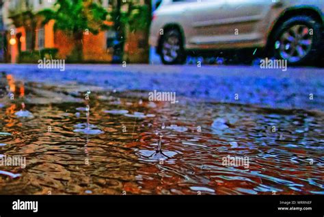 Car Splashing Puddle High Resolution Stock Photography And Images Alamy