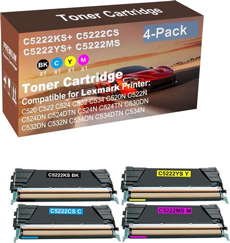 Amazon 4 Pack BK C Y M Compatible High Capacity C5222KS C5222CS