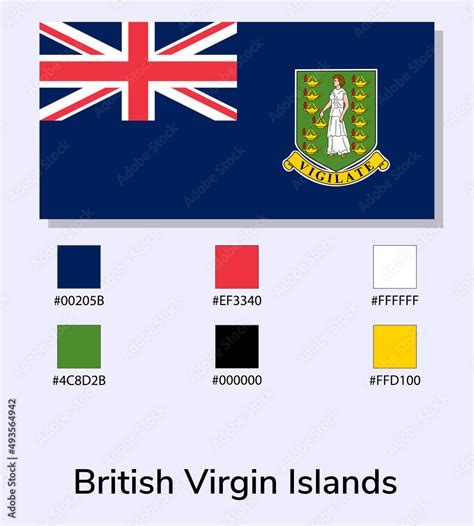 Vector Illustration of British Virgin Islands flag isolated on light ...