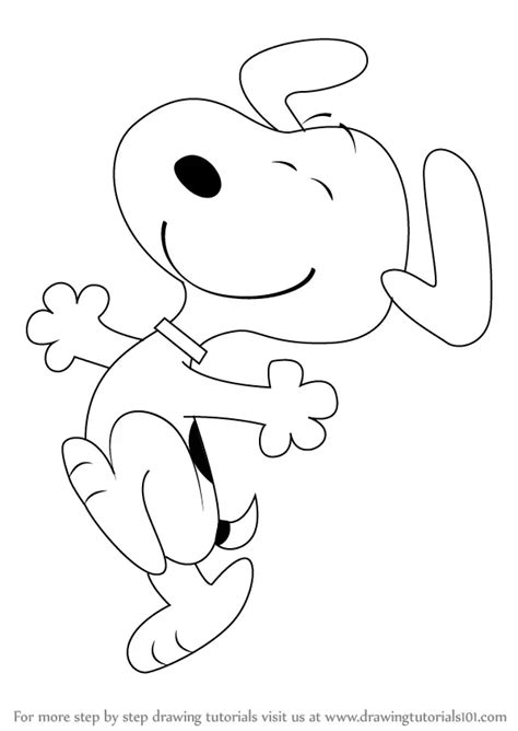 Learn How To Draw Snoopy From The Peanuts Movie The Peanuts Movie Step By Step Drawing Tutorials