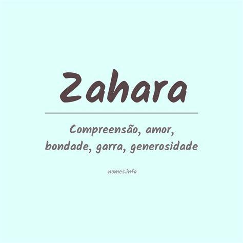 Significado Do Nome Zahara - Significado do nome Zahara