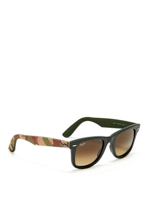 Ray Ban Original Wayfarer Urban Camouflage Print Sunglasses In Green Lyst