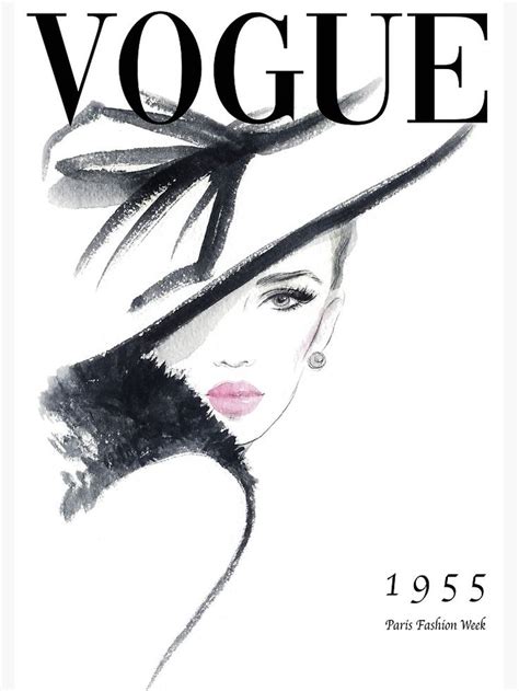 Vogue Fashion Magazine Cover Poster By LotusPrintShop Redbubble