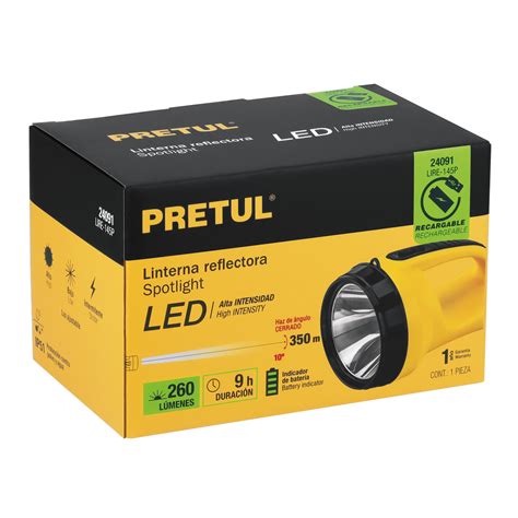 Linterna Reflectora Led Lm Recargable Pretul L Mparas