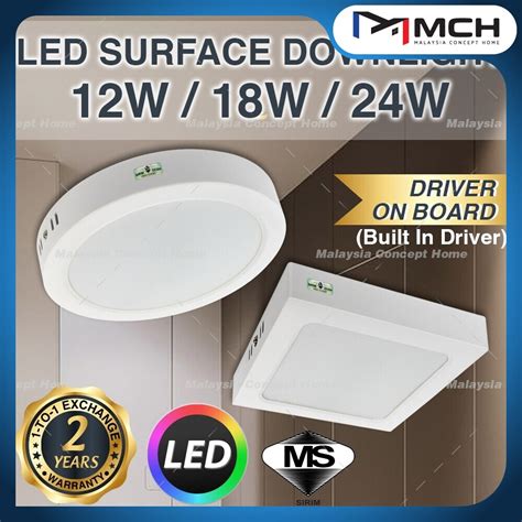 Sirim Dob Led Surface Downlight W W Round Square Driver