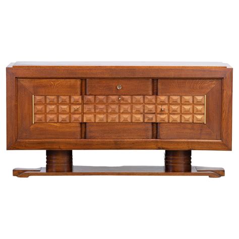 Fabulous Art Deco Sideboard In Oak By Charles Dudouyt At 1stDibs