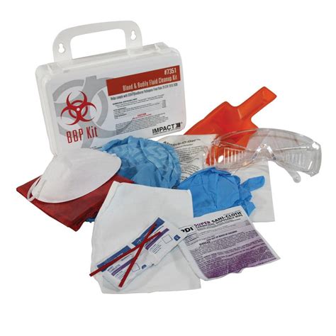 Impact Products Bloodborne Pathogen Kit With Heavy Duty Plastic Case