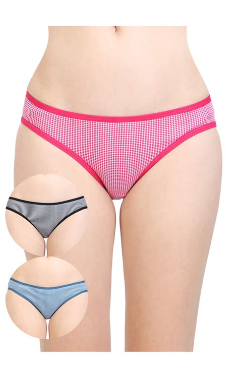 Pack Of 3 Bodycare Cotton Bikini Style Panty In Assorted Colors 8505