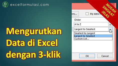 Cara Mengurutkan Data Di Excel Kursus Excel Online Offline