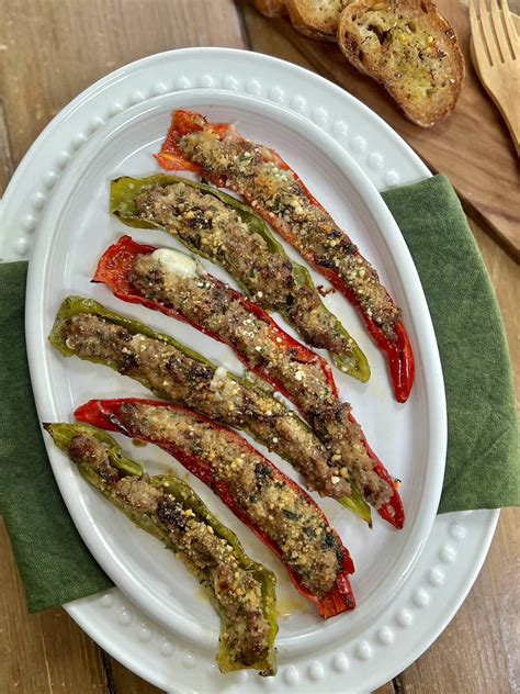Stuffed Long Hots Sausage Cheese Stuffed Italian Hot Peppers
