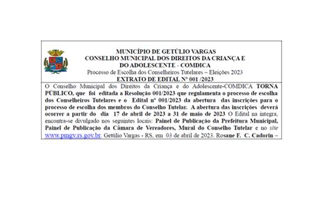 Processo De Escolha Dos Conselheiros Tutelares Eleições 2023