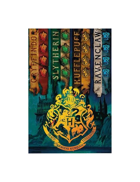 Harry Potter House Flags Poster | Liz Jordan