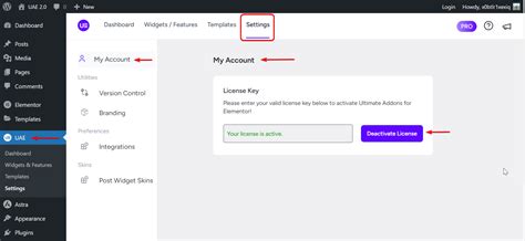 How To Activate The Ultimate Addons For Elementor License