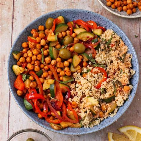 Spicy Moroccan Chickpea And Couscous Salad Vegan With Gusto